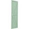 Ekena Millwork Americraft 4-Board Wood 2 Equal Panel Frmd Board-n-Batten Shutters w/Dbl Z-Bar, ARW102BF414X55SGH, PR ARW102BF414X55SGH - alternate 7